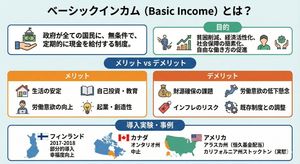 Create an image that summarizes the concept of basic income.

Author: AIオタク / AI OTAKU
Source: https://x.com/AI_otaku_2040/status/1992058...