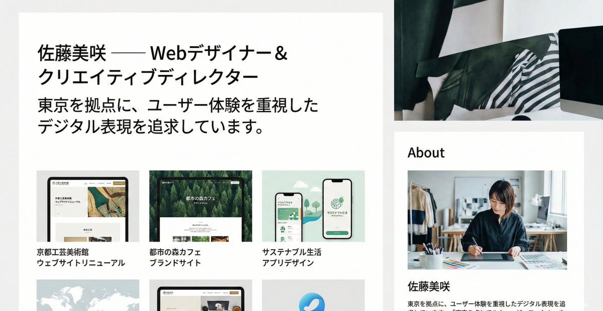 Portfolio image for a fictional web designer - Image 1