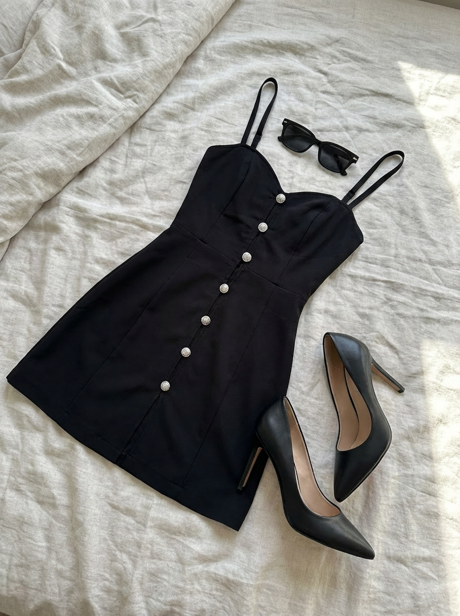 Clothing laid out separately on a bed - Image 1