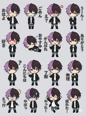 Create LINE stickers. Turn the attached image into a chibi character and make 16 variations with different poses and speech text.

Author...
