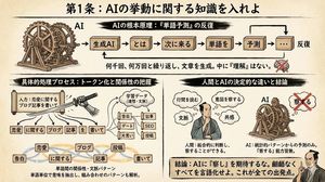 From the information below, create an explanatory image in infographic format.

Use a classic-style Japanese font.
Aspect ratio: 16:9.
la...