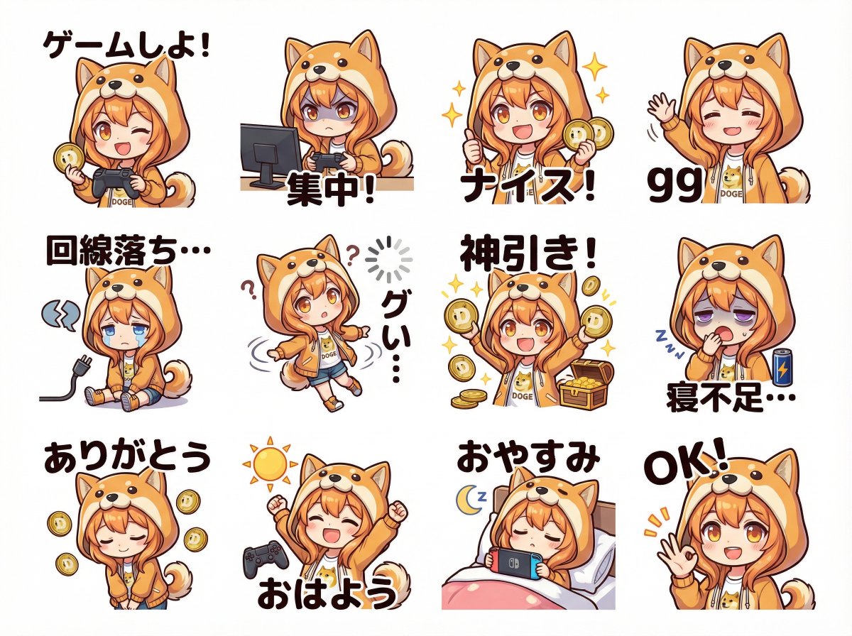Cute Shima-enaga LINE sticker set - Image 1