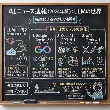 Chalkboard-style AI news summary - Image 1