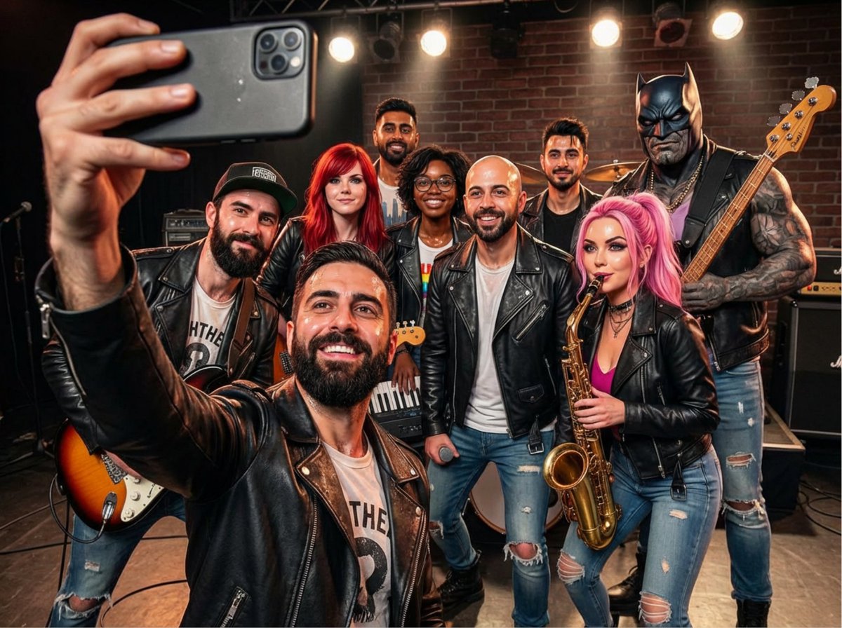 Rock band poster with consistent faces - Image 1