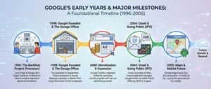 please create an info graphic about google's early years and its major milestones

Author: Vik
Source: https://x.com/onlinedopamine/statu...