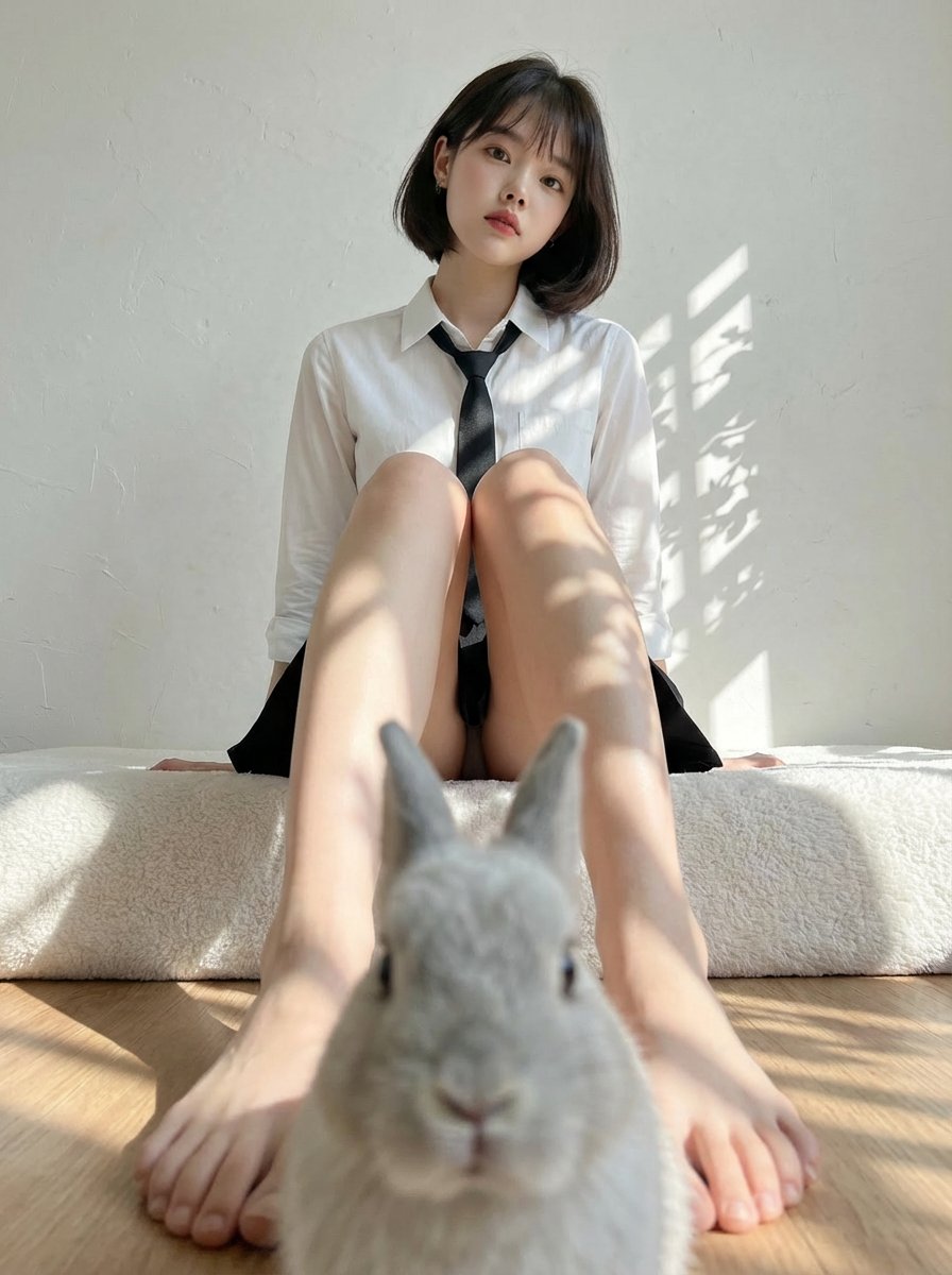 Rabbits wearing identical clothes - Image 2