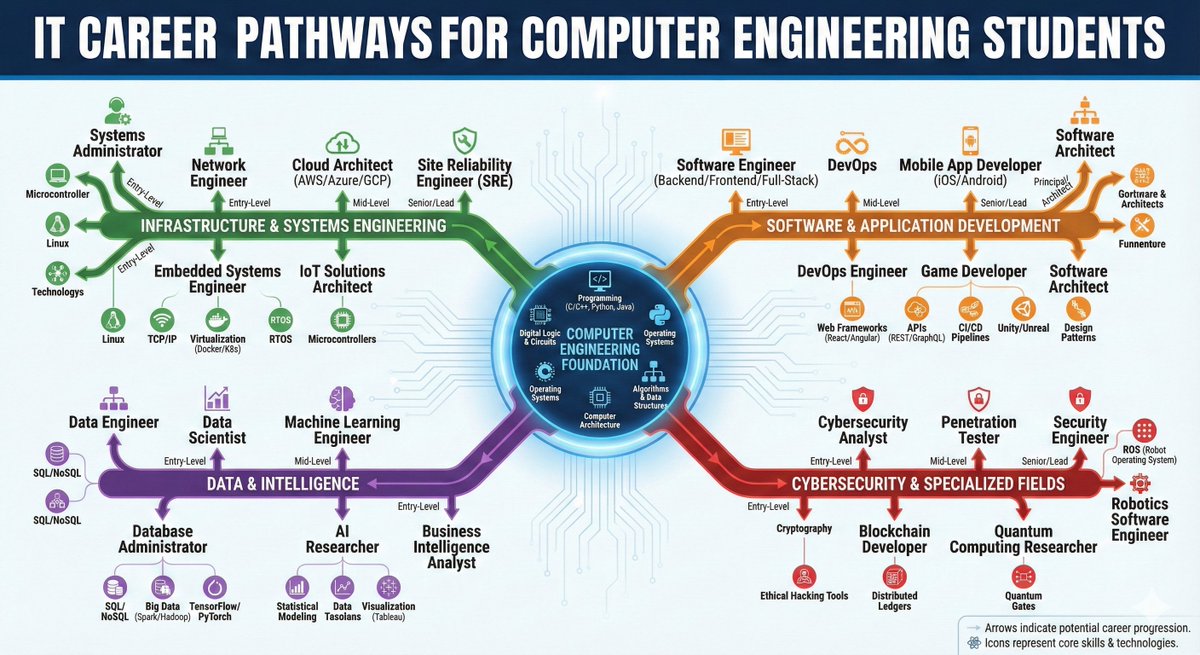 High-detail IT careers infographic (Thai/English mix) - Image 2