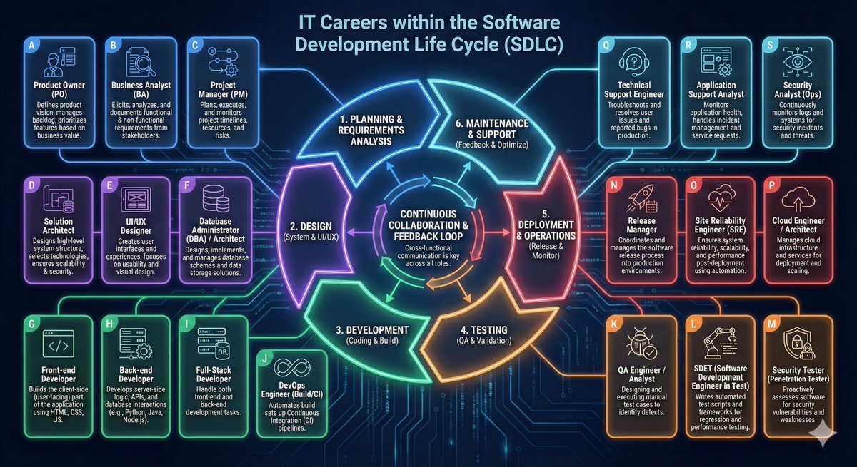 High-detail IT careers infographic (Thai/English mix) - Image 4