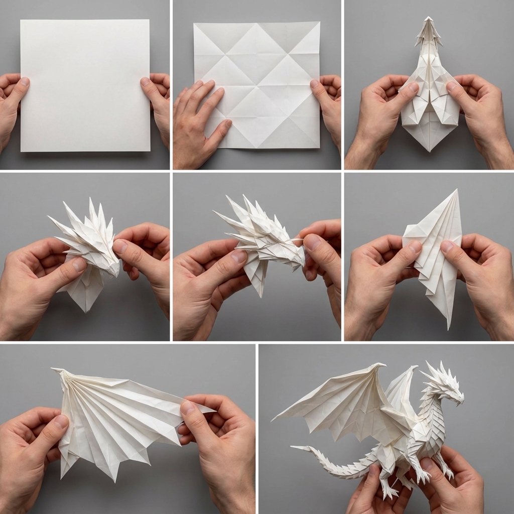 Origami-style step-by-step folding instructions - Image 2
