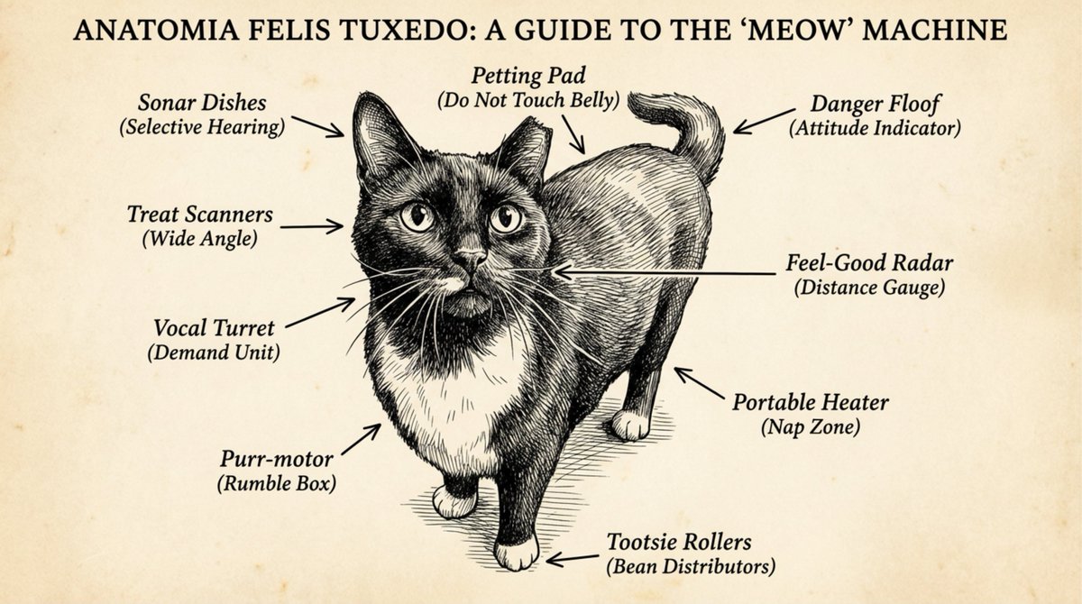Funny anatomical diagram of a pet - Image 1