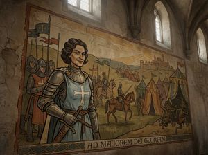 Crusader Propaganda Art - Fresco Painting

Author: Hagbard Celine
Source: https://x.com/HgbrdCeline/status/1991650307290648988
