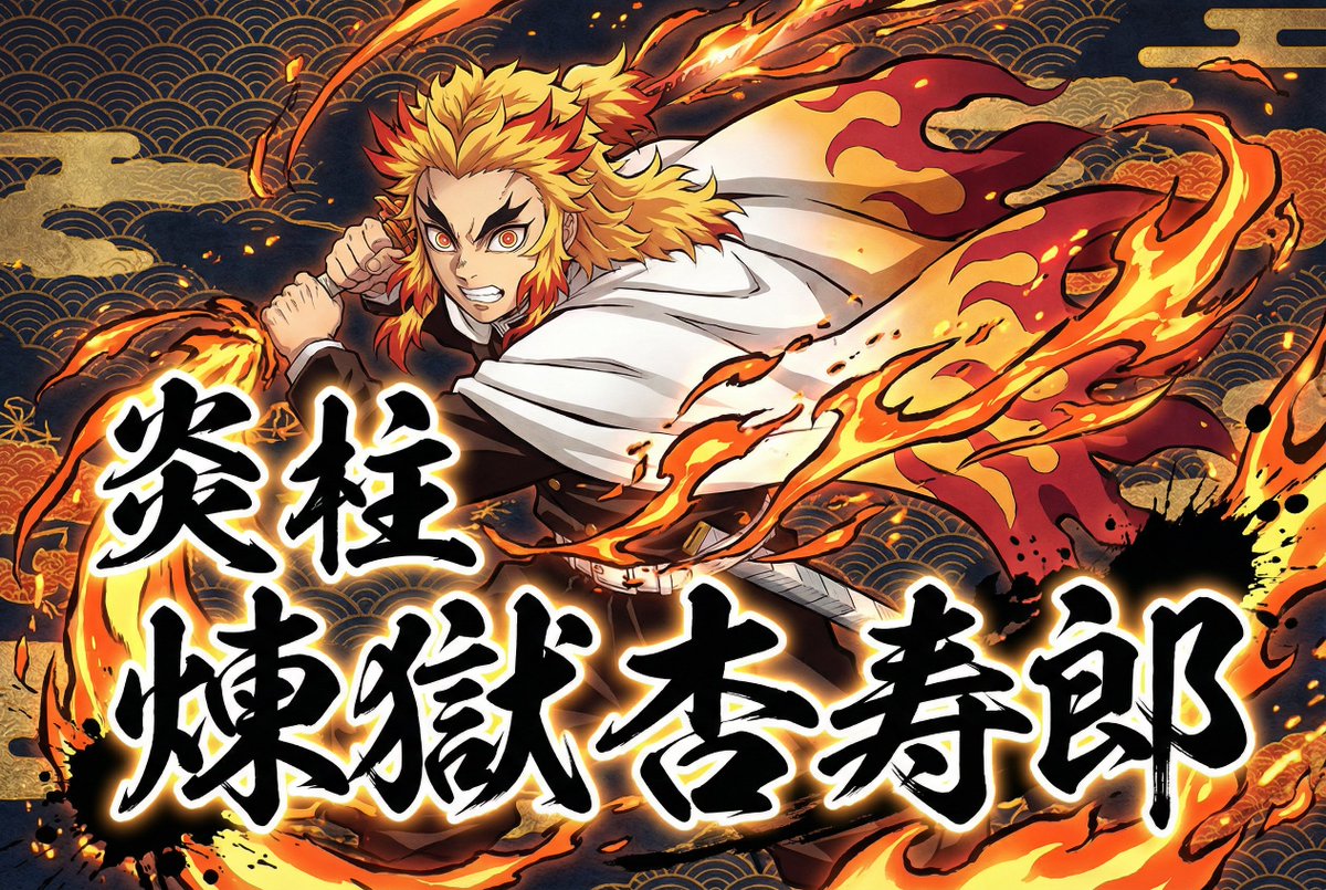 《鬼灭之刃》风格的动漫变形与毛笔书法