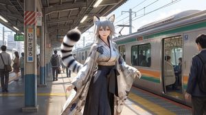 A character standing on a Japanese train platform, lighting perfectly matched to the environment, 2K resolution.

Author: Maki@Sunwood AI...