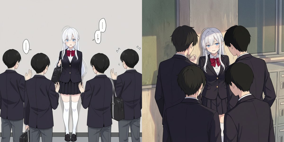 女生被三名男生逼到角落