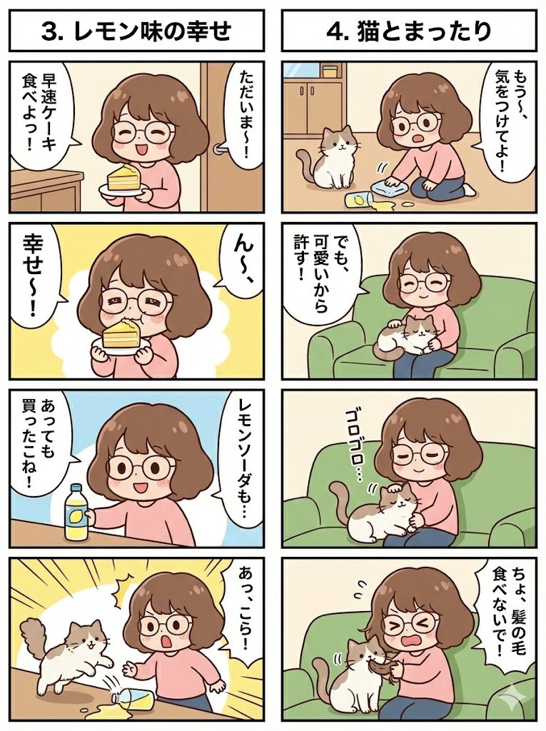 Connected series of four-panel manga strips - Image 2