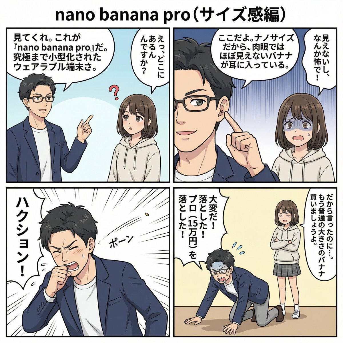 4 types of 4‑panel manga about Nano Banana Pro - Image 1
