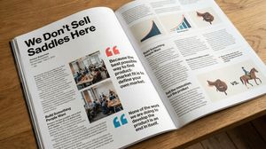 Put this whole text, verbatim, into a photo of a glossy magazine article on a desk, with photos, beautiful typography design, pull quotes...