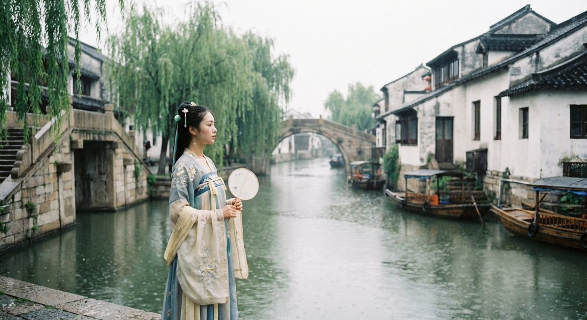 地铁门旁的甜美日系女孩