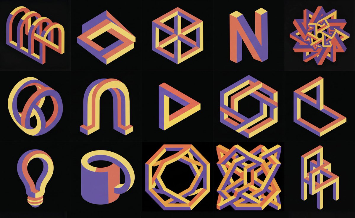 参考样式中的不可能三维形状