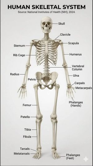 Make a realistic infographic of the human skeletal system with labels

Author: Heather Cooper
Source: https://x.com/HBCoop_/status/199152...
