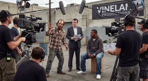 Behind the scenes shot of them making a live action [video game].

Author: CHRIS FIRST
Source: https://x.com/chrisfirst/status/1991601878...