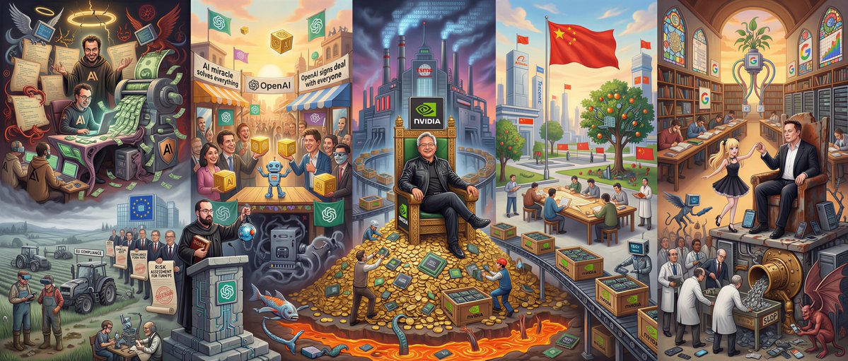 耶罗尼姆斯·博斯风格的 AI 未来画作