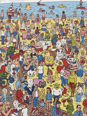 Every known meme character in the style of "Where's Wally"

Author: Higgsfield AI 🧩
Source: https://x.com/higgsfield_ai/status/199166253...