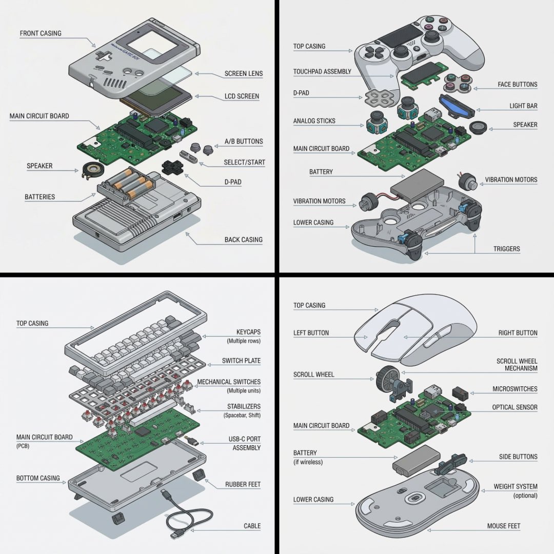 Technical exploded view diagram of a device - Image 1