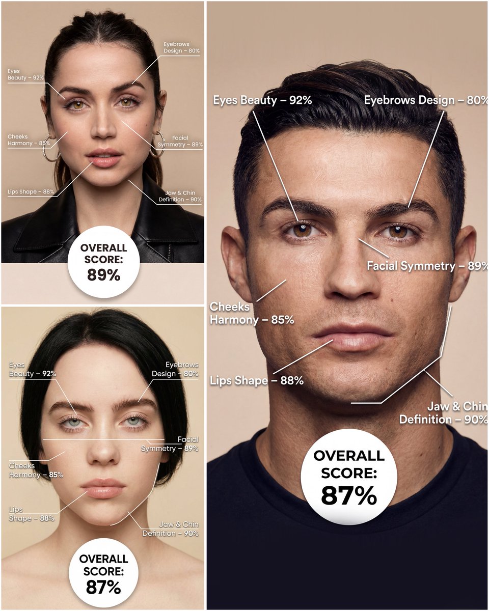 Futuristic facial age-checker infographic portrait - Image 2