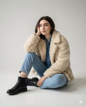{
  "photo": {
    "type": "editorial_fashion_photo",
    "quality": "8k photorealistic",
    "lens": "50mm shallow depth of field",
    ...