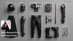 Ultra-realistic 8K flat-lay photo in strict knolling style. Top-down 90º shot of the object from the attached image, fully disassembled i...