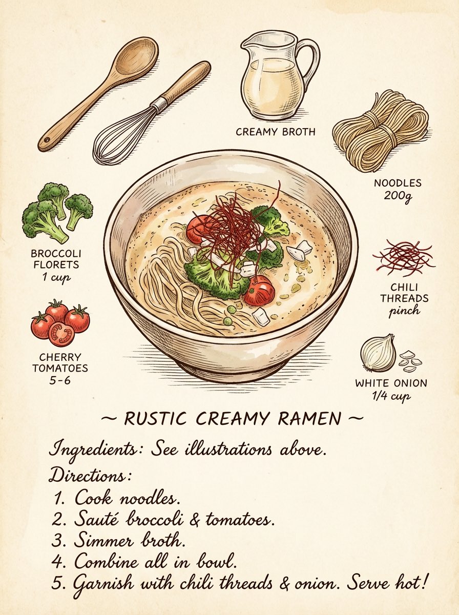 Vintage cookbook-style recipe illustration - Image 1