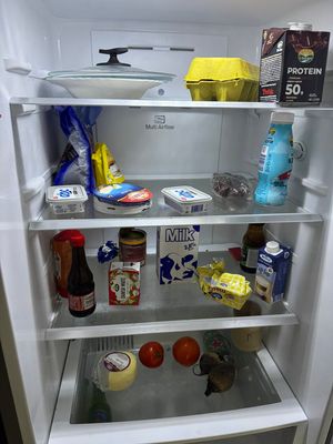 Scan what’s inside of the fridge and offer me an idea what can be cooked with the ingredients available with a detailed step by step reci...