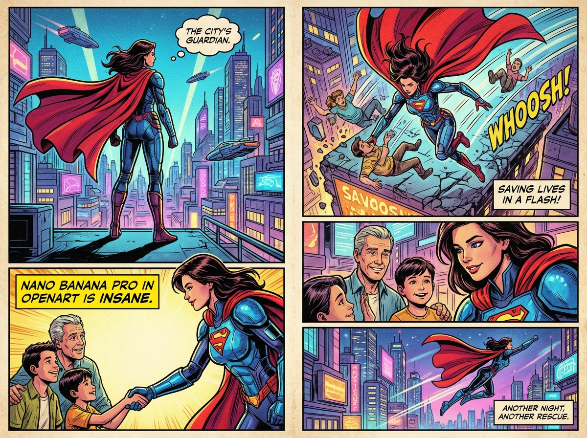 Marvel-style comic storyboard of a heroine - Image 2