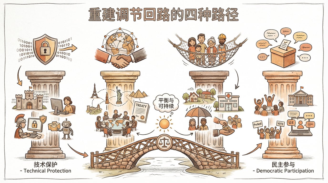 重建调节回路的四种路径手绘图