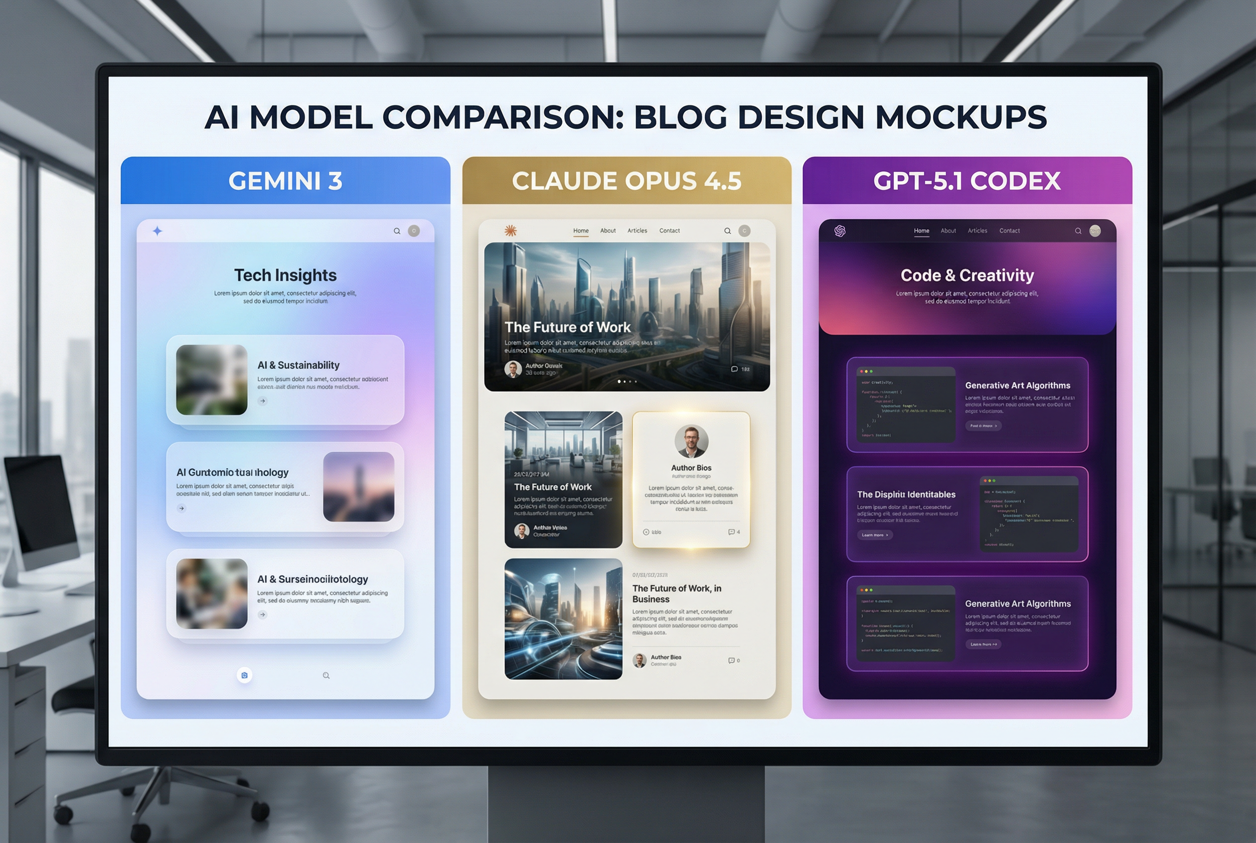 A Comparison of Three Major AI Model Designs