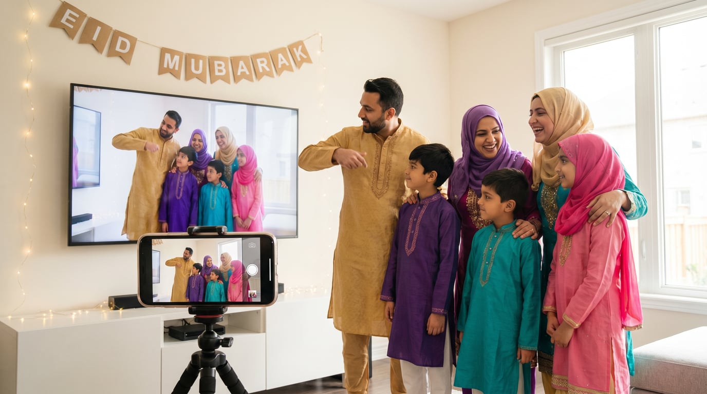 Camera Mirroring for Perfect Eid Family Photos