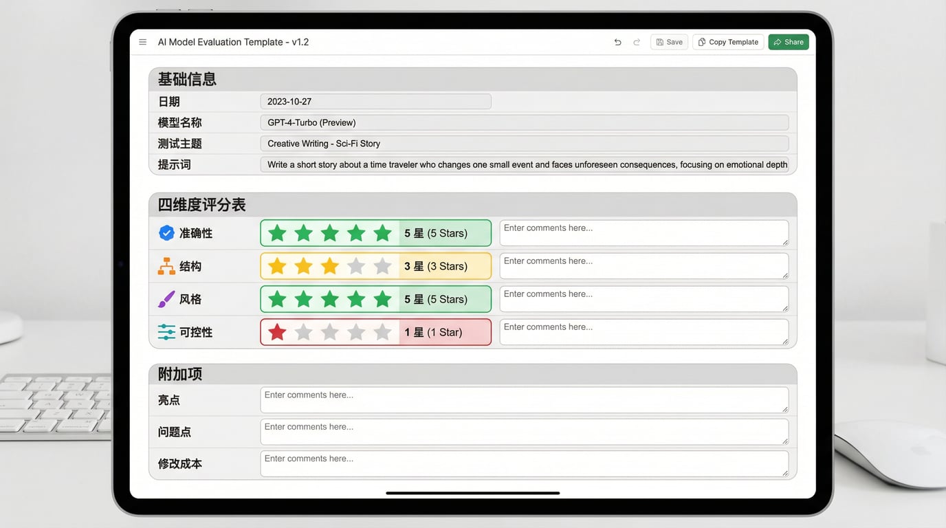 评分表模板示例