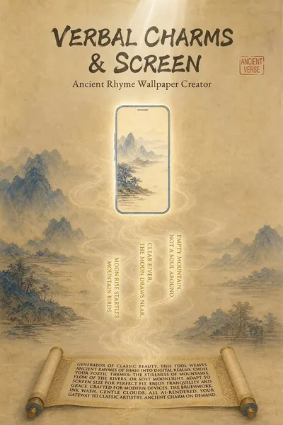 Poetry Reflected on the Screen: Ancient Style Wallpaper Generator
