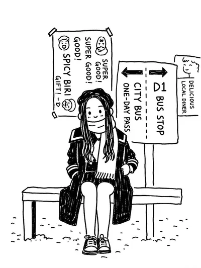 黑白簡筆塗鴉