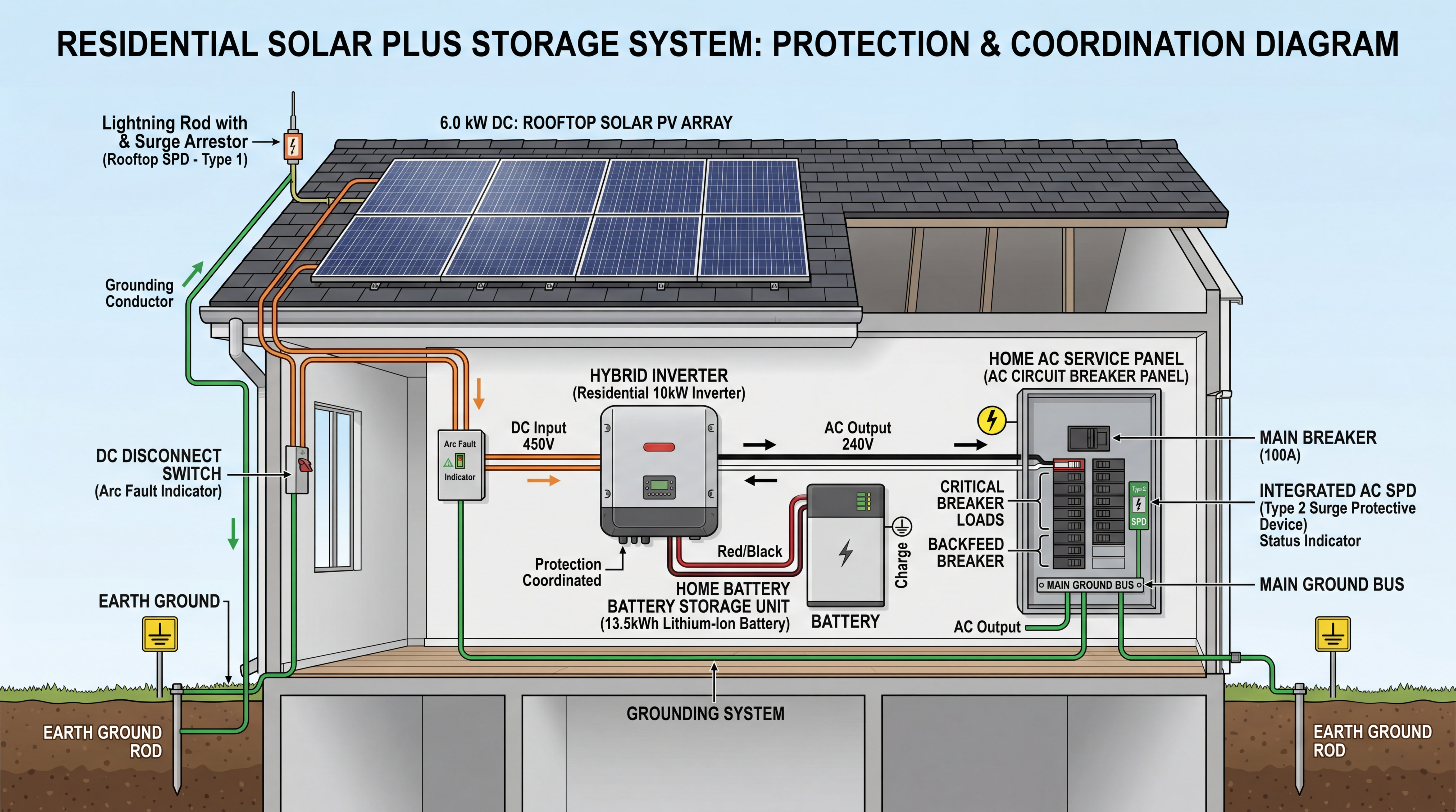 Residential PV-ESS Protection System