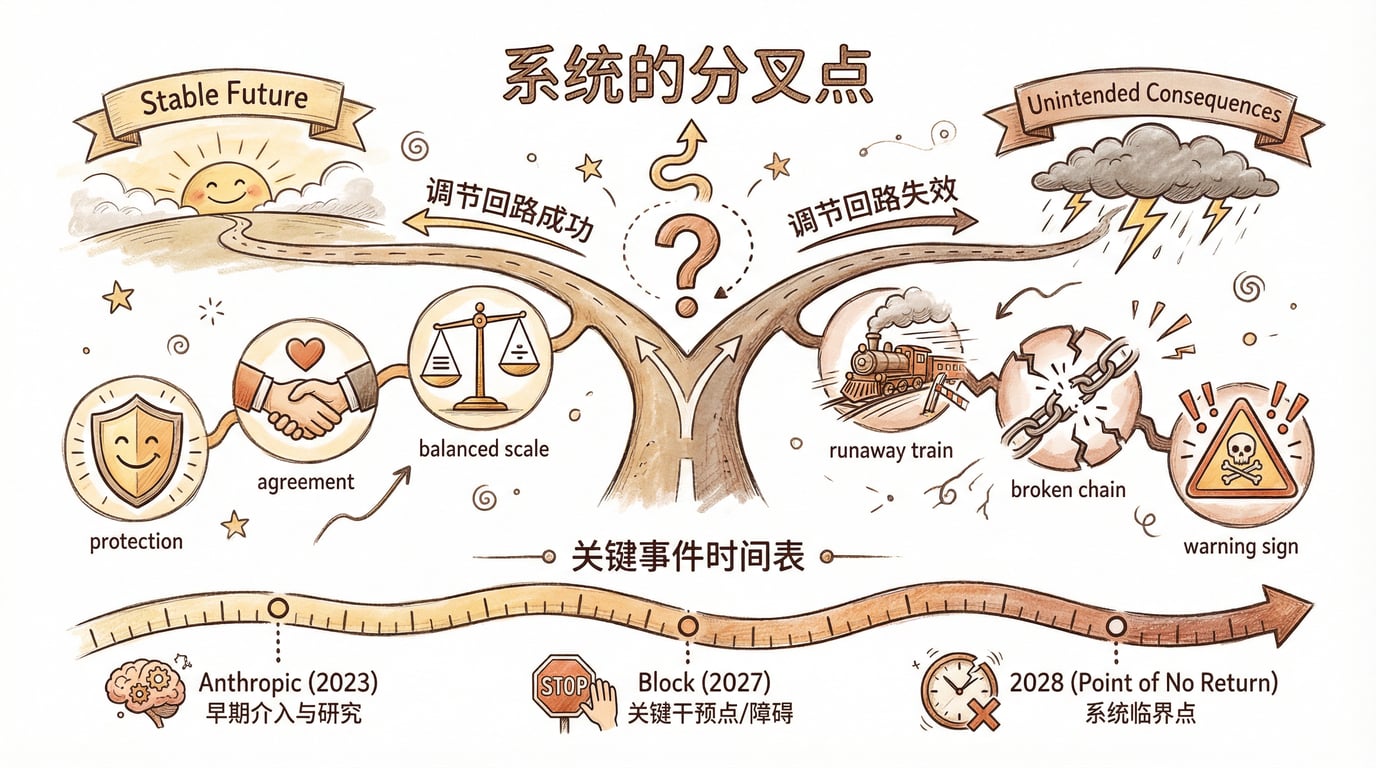 系统的分叉点手绘图