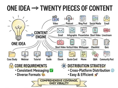 Small but Beautiful IP - DanKoe's Content Fission and Compound Interest Engine