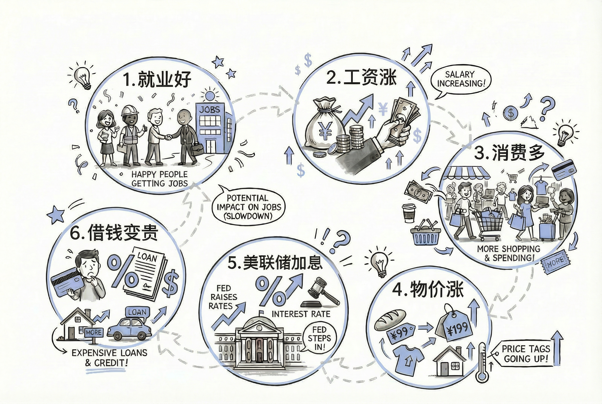 经济循环图-轻盈蓝色版本