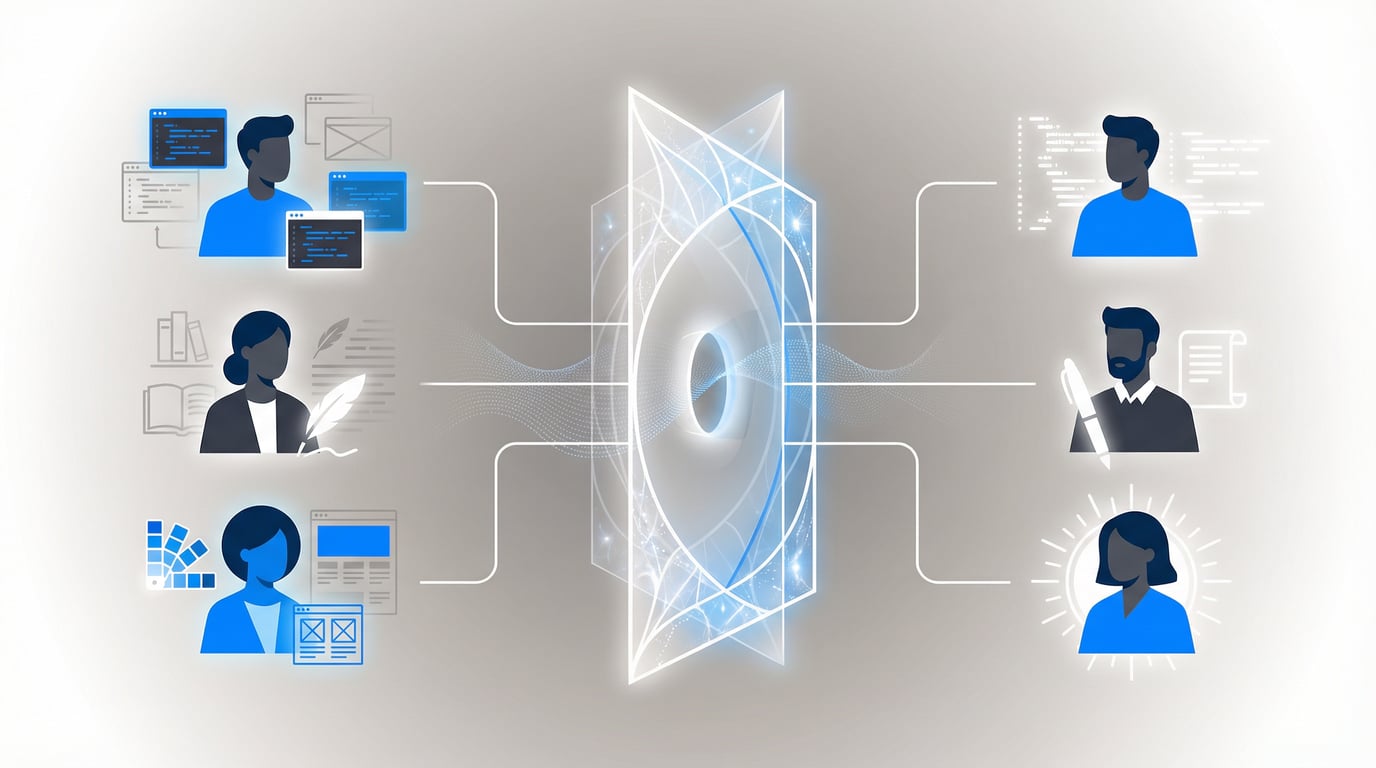 AI作为镜子与筛子的概念图