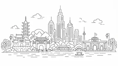 City silhouette generator