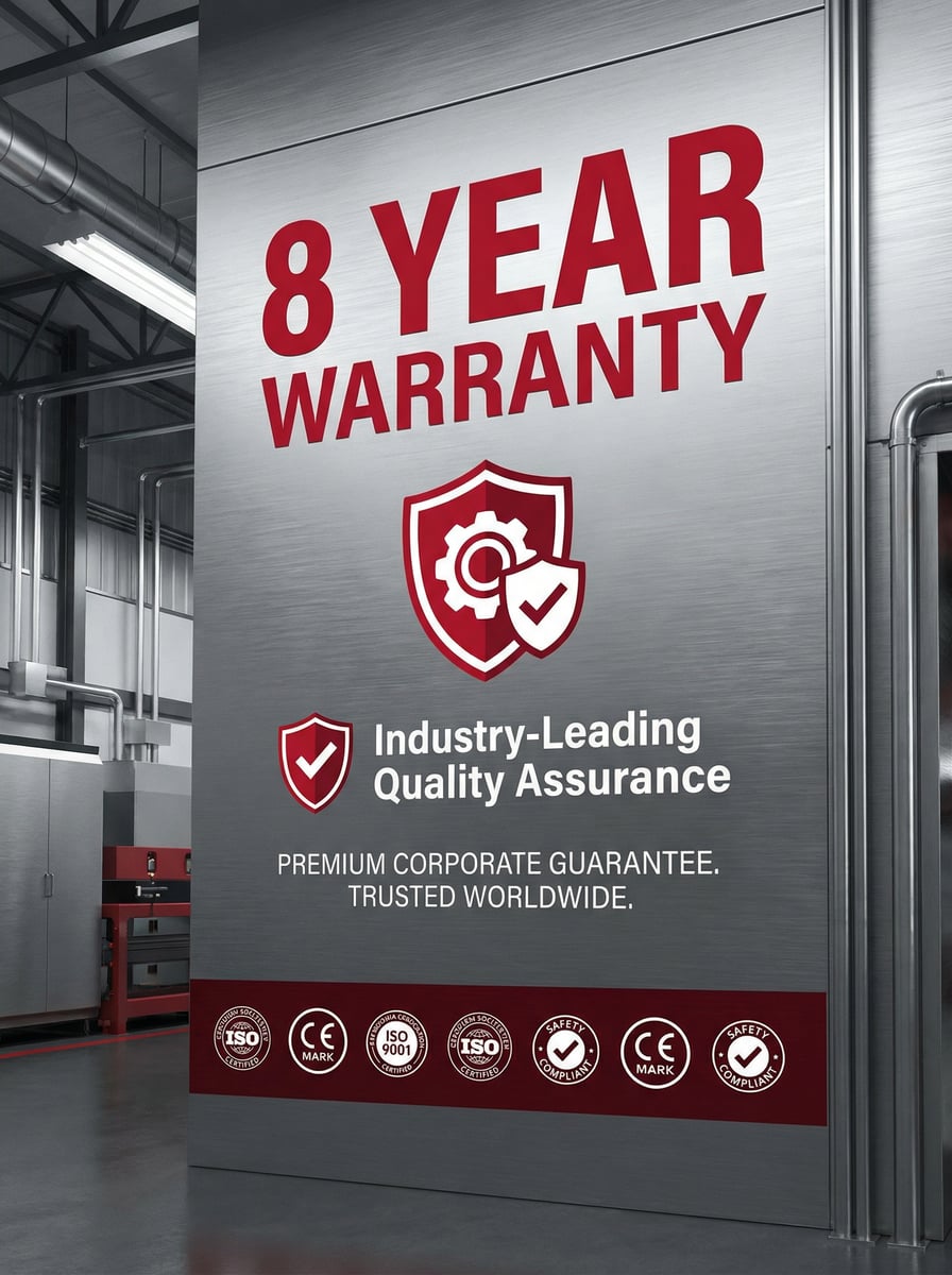 8 Year Warranty Guarantee Poster