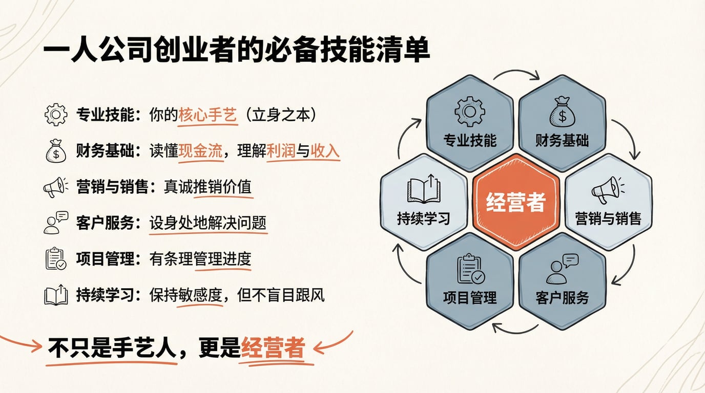 一人公司创业者的必备技能清单