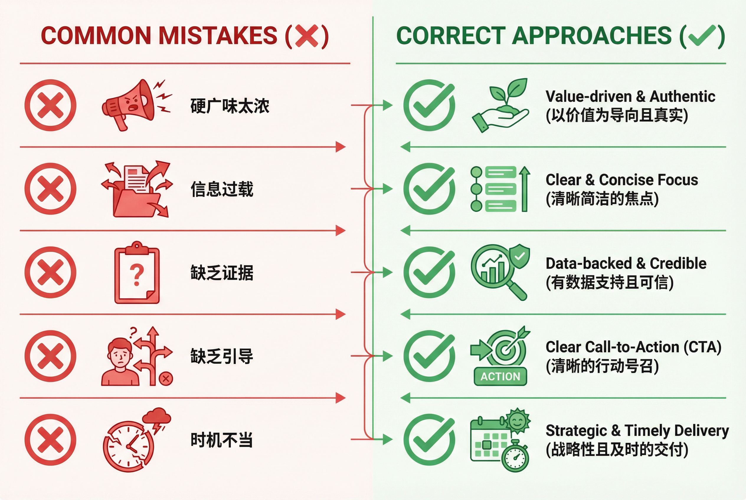 五个常见错误对比图