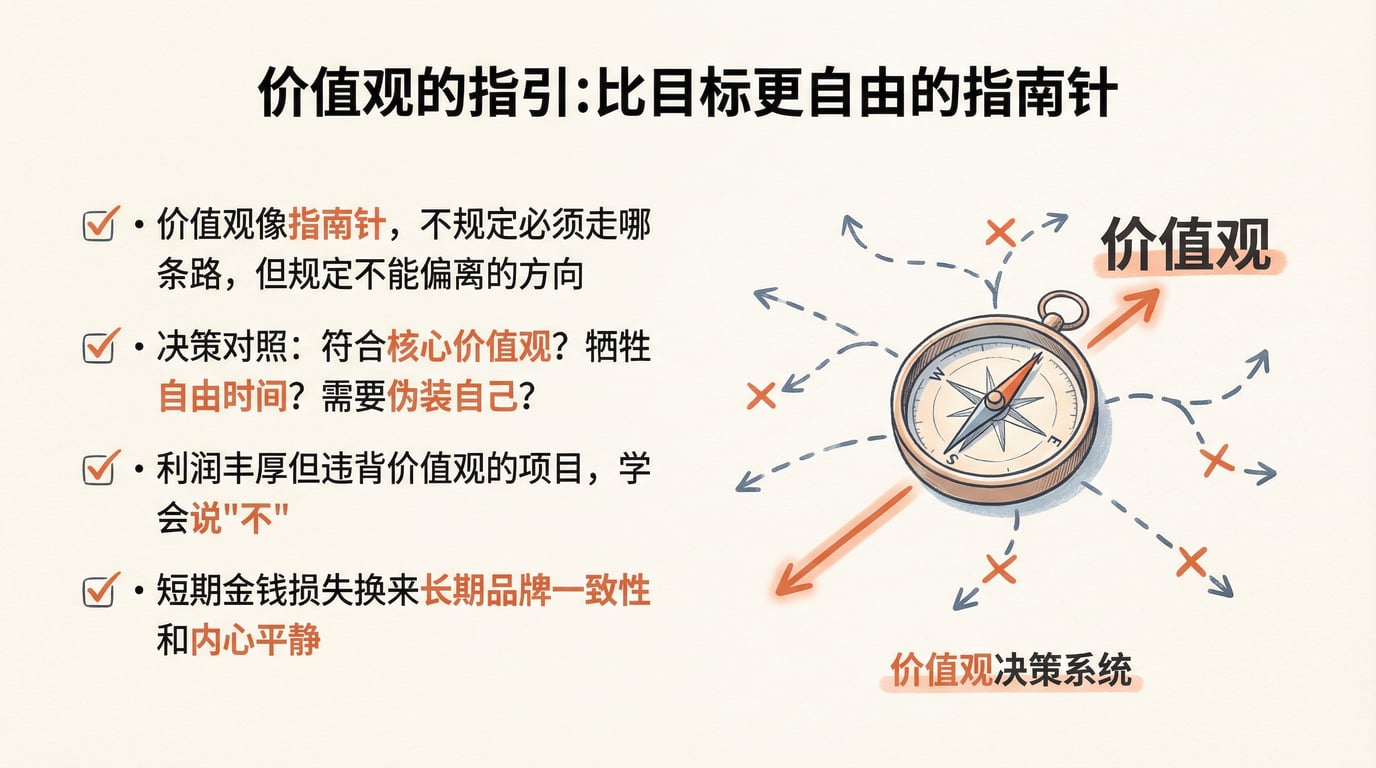 价值观的指引:比目标更自由的指南针